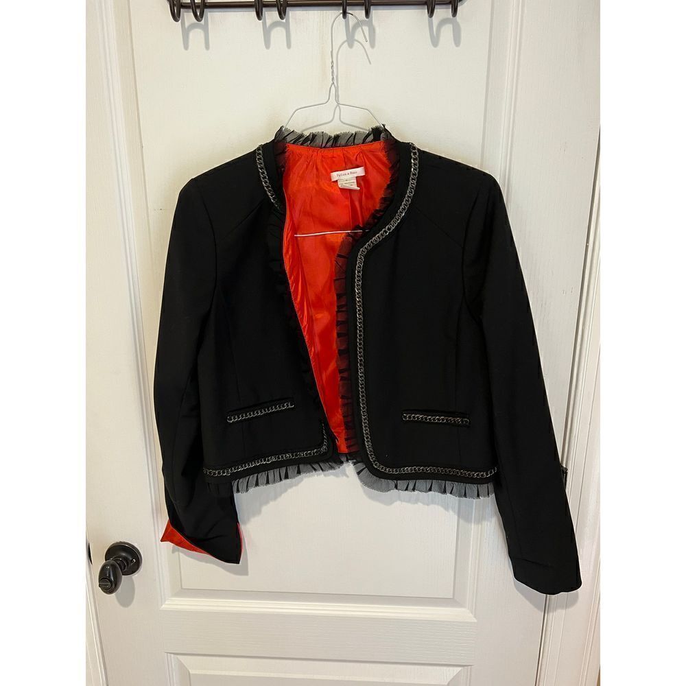 Dylan & Rose black jacket red lining size 10